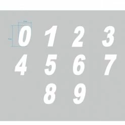 YTSTNUM7 Numéros Découpés 70mm (vendu Par 10 Pièces)