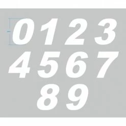 YTSTNUM9 Numéros Découpés 90mm (vendu Par 10 Pièces) -Béquilles de vélos Soldes Magasin numeros decoupes 90mm vendu par 10 pieces 2